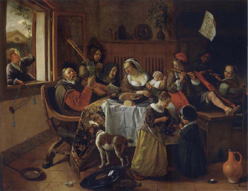 Jan Steen The Merry family Germany oil painting art